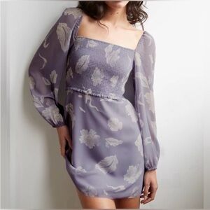 Wilfred floral long sleeve mini dress — size 6